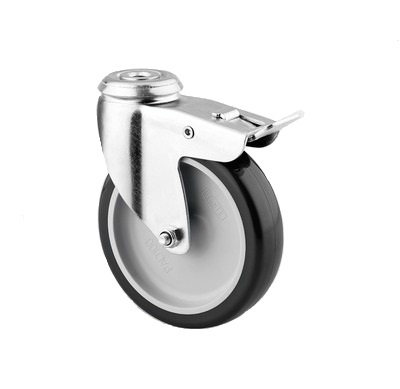 Otočné kolečko s&nbsp;brzdou a otvorem pro čep