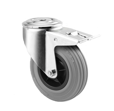 Otočné kolečko s&nbsp;brzdou a otvorem pro čep