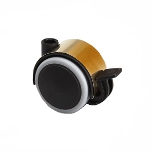 Kolečko nábytkové s&nbsp;mechanickou brzdou,gumou a krytem