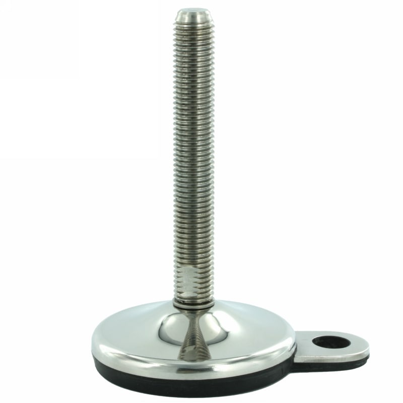 Noha ke strojům s&nbsp;upevňovací destičkou – nerez