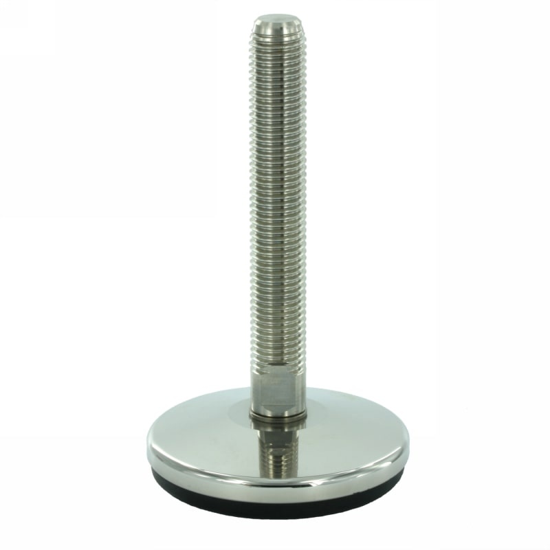 Noha ke strojům otočná s&nbsp;protiskluzovou podložkou – nerez