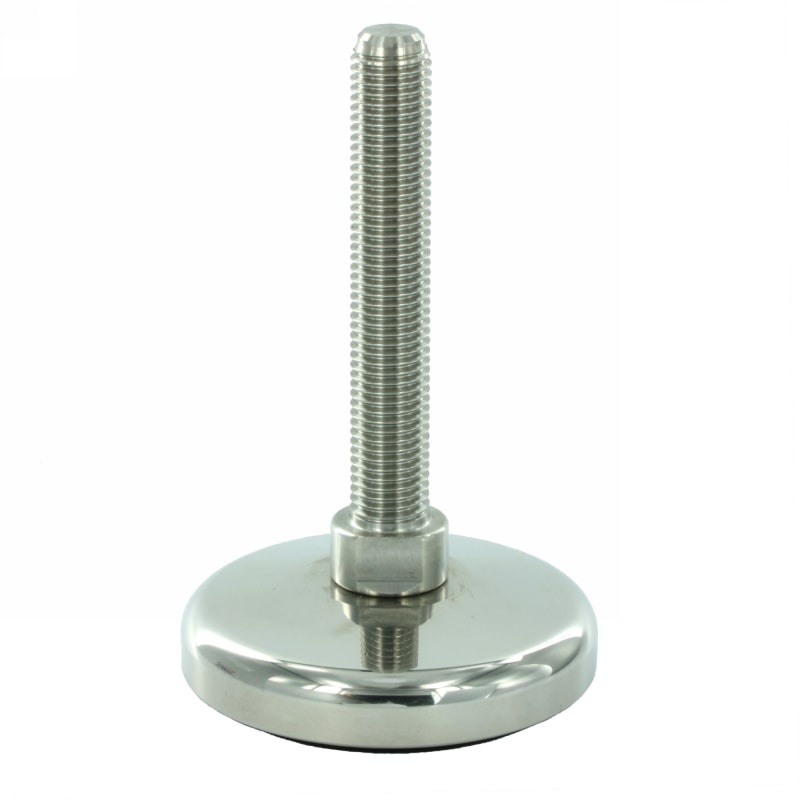 Noha ke strojům s&nbsp;protiskluzovou podložkou – nerez