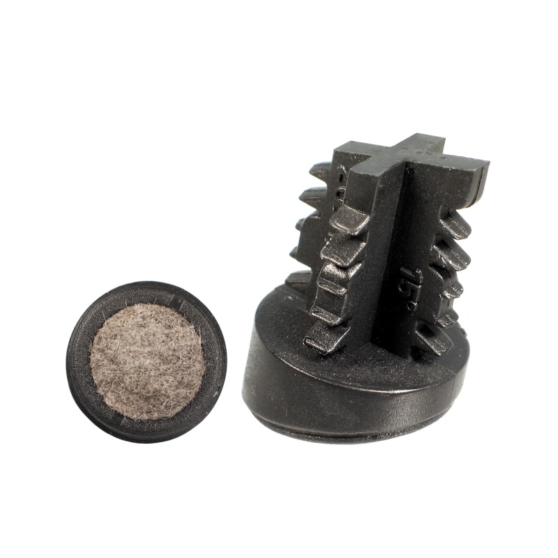 Kluzák do&nbsp;trubky s&nbsp;filcem, zkosená plocha