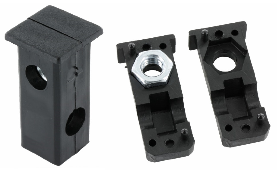 Rohová spojka pro jekly s&nbsp;vazbou a s&nbsp;maticí – šroubovací