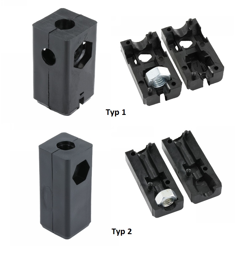 Rohová spojka pro jekly s&nbsp;maticí (spodní) – šroubovací