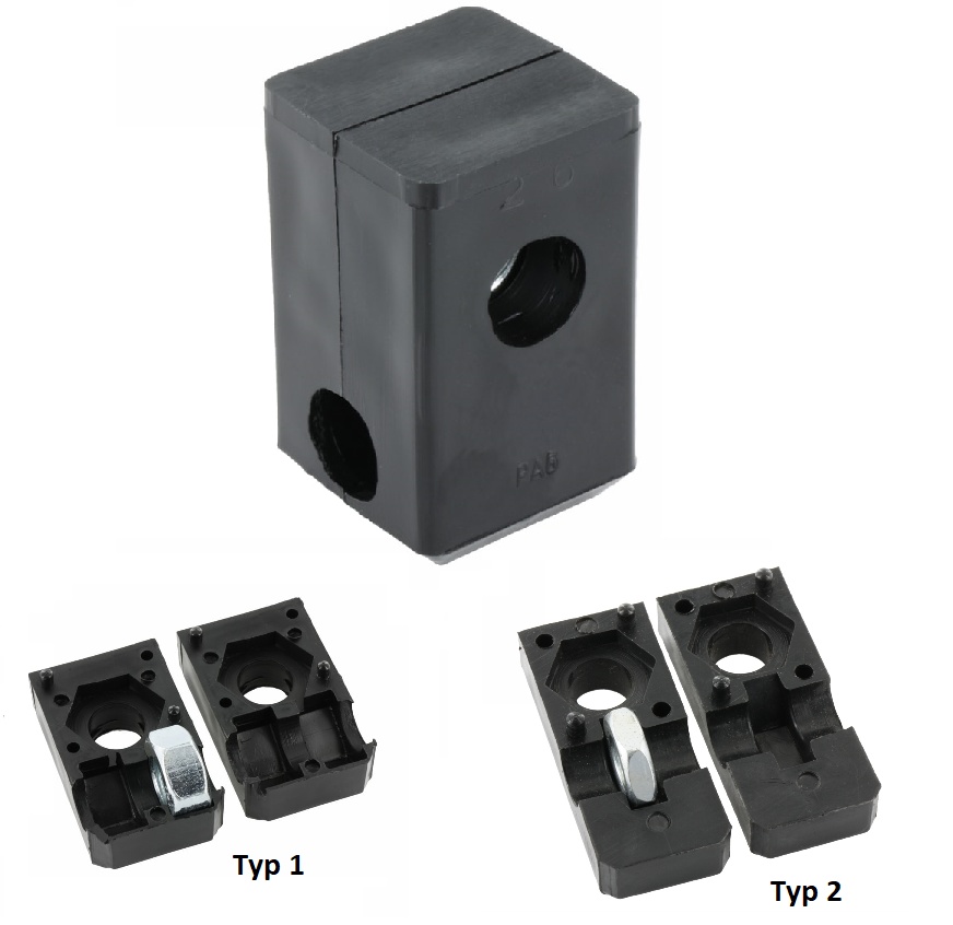 Rohová spojka pro jekly s&nbsp;maticí (spodní) – šroubovací