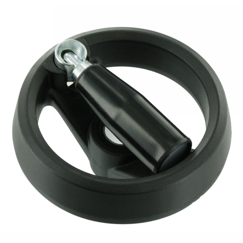 Ovládací kolo se sklopnou rukojetí a dvěmi paprsky