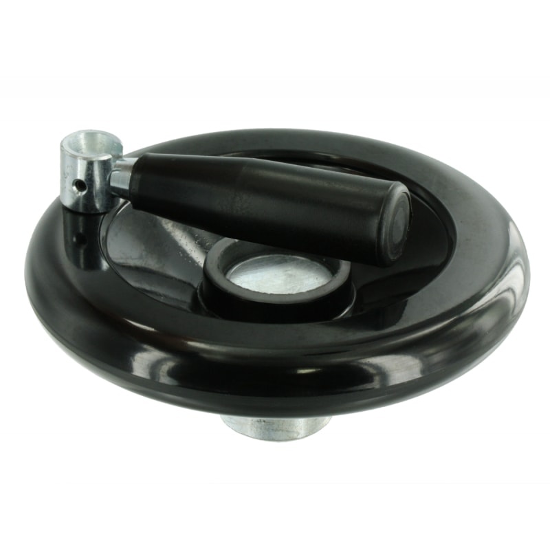 Diskové ovládací kolo s&nbsp;viditelným nábojem a sklopnou rukojetí