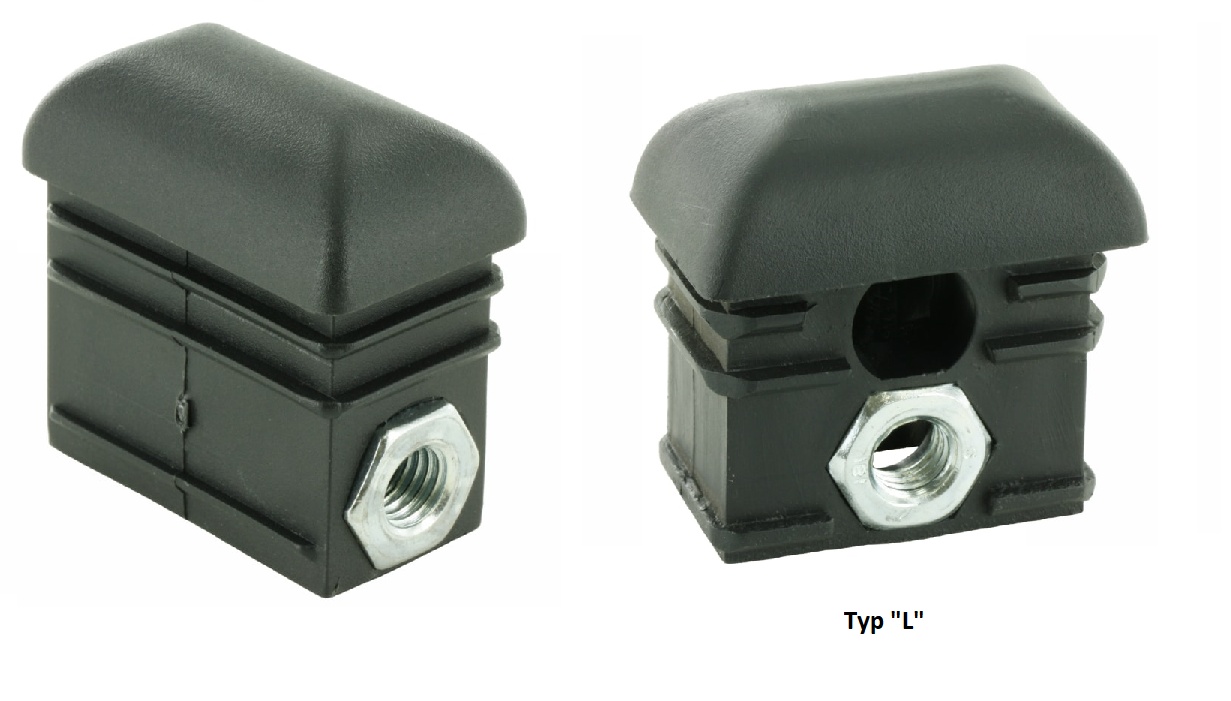 Rohová spojka pro jekly s&nbsp;vazbou a s&nbsp;maticí – šroubovací