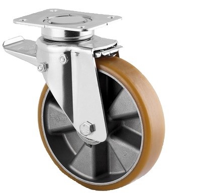 Otočné kolečko s&nbsp;brzdou a destičkou