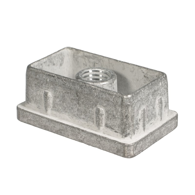 Záslepka obdélníková celozinková se závitem